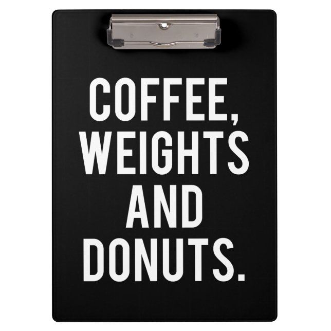Porte-bloc Café, Poids et Donuts - Gymnase romantique (Devant)