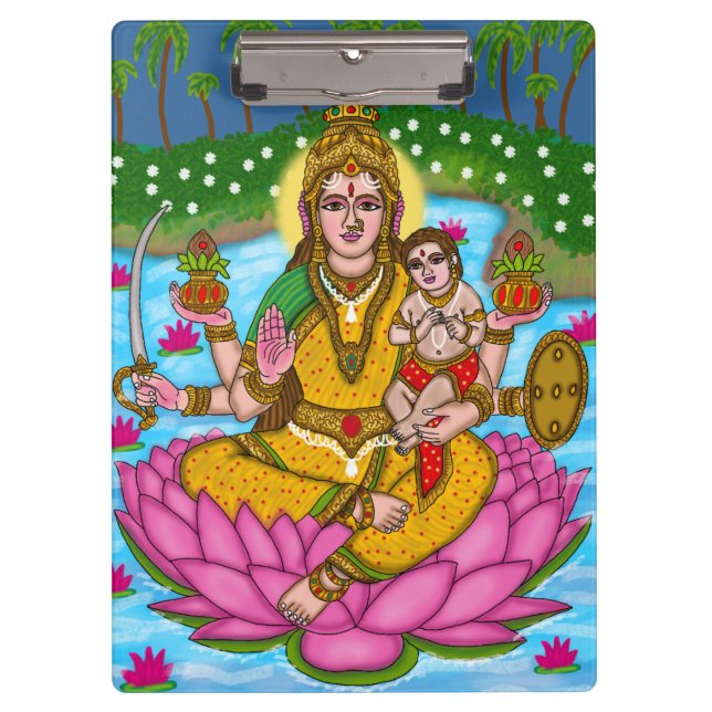 Porte-bloc Cahier de la déesse Lakshmi (Devant)