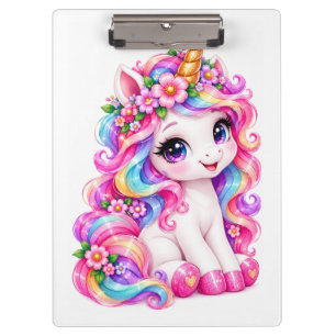 Porte-bloc Cahier Licorne Arc-en-Ciel Mignon pour Filles, Kaw