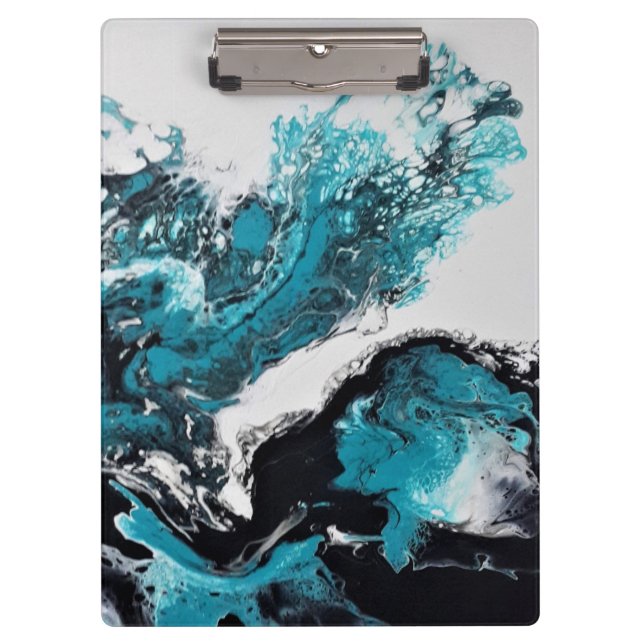 Porte-bloc Cahier photo spirale abstrait Vagues (Devant)