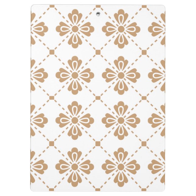 Porte-bloc Cahier rigide géométrique floral « treillis classi (Dos)