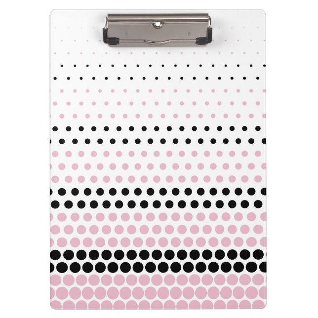 Porte-bloc Cameo Pink et Black Polka Dot (Devant)