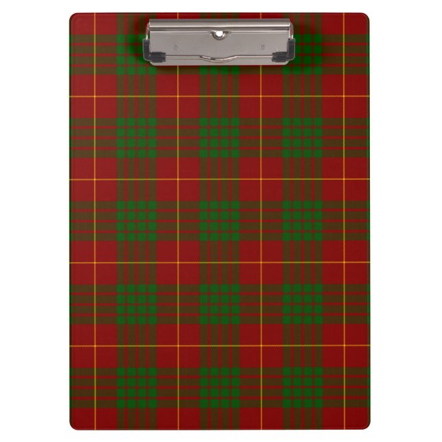 Porte-bloc Cameron tartan rouge vert plaid (Devant)