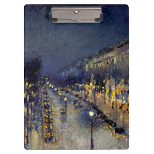 Porte-bloc Camille Pissarro - Boulevard Montmartre la nuit