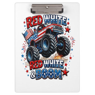 Porte-bloc Camion monstre Red White Boom