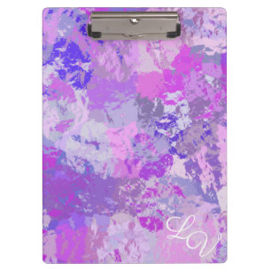 Porte-bloc Camo Abstrait tendance rose violet bleu
