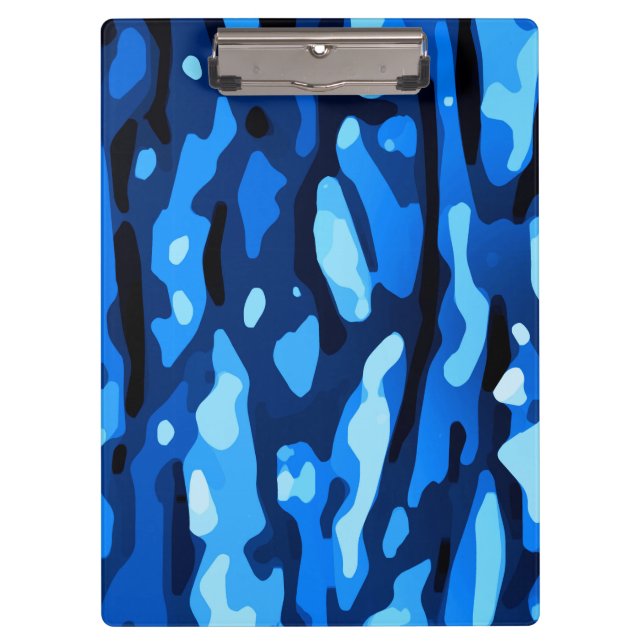 Porte-bloc Camo bleu Abstrait Motif (Devant)