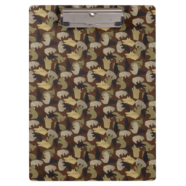 Porte-bloc Camouflage animal Silhouette Brown (Devant)
