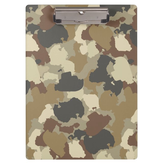 Porte-bloc Camouflage Militaire Tons Terre Bruns (Devant)