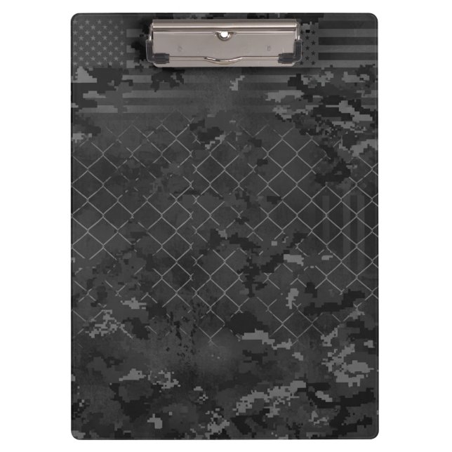 Porte-bloc Camouflage Urbain Foncé et Gris (Devant)