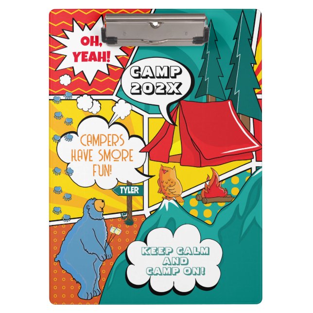 Porte-bloc Camp d'été Pop Art pour enfants (Devant)
