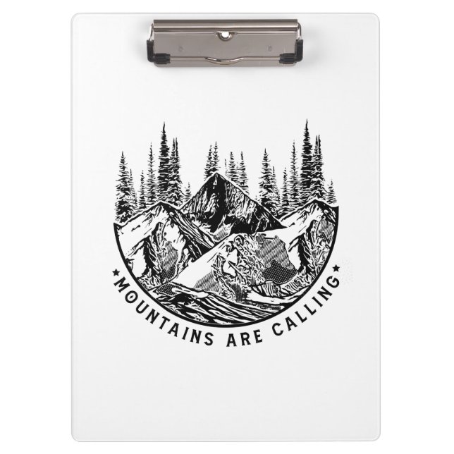 Porte-bloc Camper Gift | Mountains Are Calling Birthday (Devant)