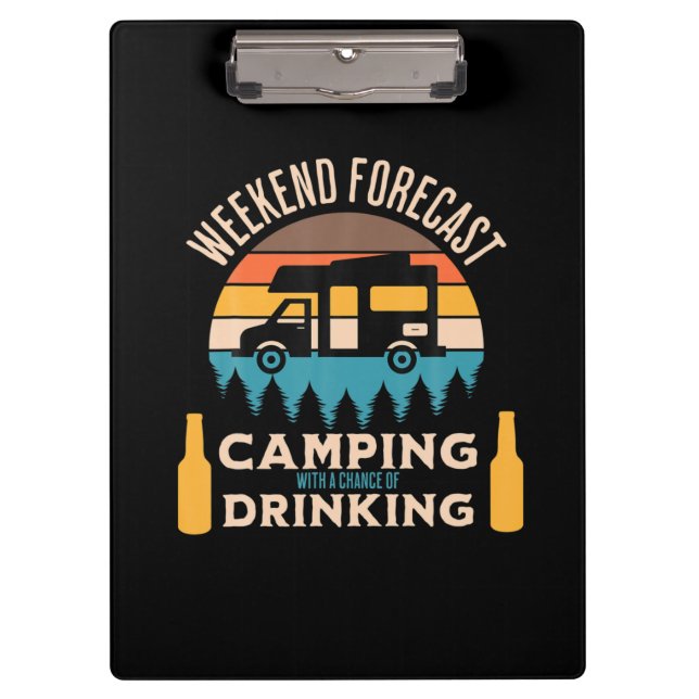 Porte-bloc Camping Bière Avec Bière Anniversaire (Devant)