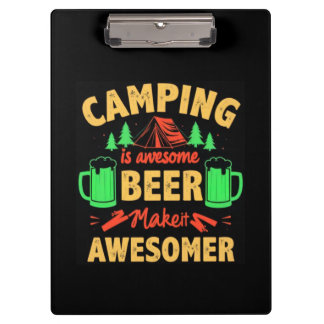 Porte-bloc Camping is Awesome Beer Make it Awesomer-67688