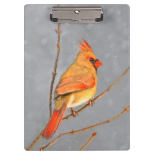 Porte-bloc Cardinal sur la peinture de branche - Art original