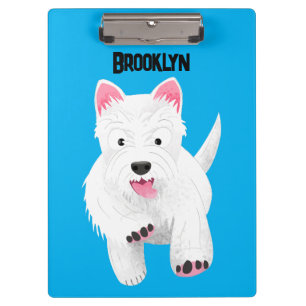 Porte-bloc Caricature blanche de terrier de l'ouest
