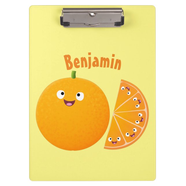 Porte-bloc Caricature d'agrumes d'orange (Devant)