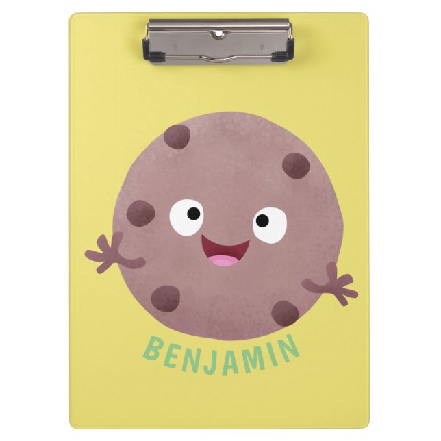 Porte-bloc Caricature de biscuit à puce en chocolat (Devant)