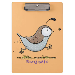 Porte-bloc Caricature de caille californienne joli