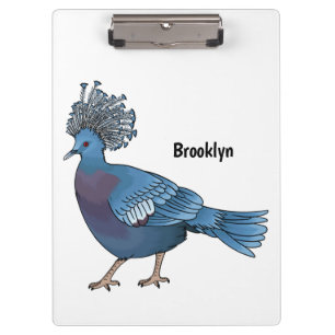 Porte-bloc Caricature de l'oiseau pigeon couronné Victoria