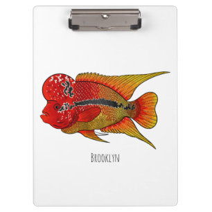 Porte-bloc Caricature de poisson cichlide à fleur