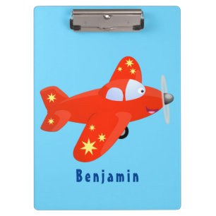Porte-bloc Caricature de vol d'avion rouge mignon