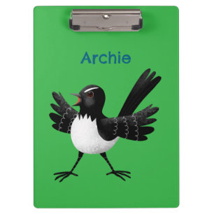 Porte-bloc Caricature de Willie Wagtail australienne personna