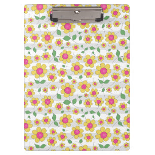 Porte-bloc Caricature fleurie design marguerite jaune