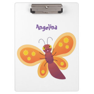 Porte-bloc Caricature joli papillon orange