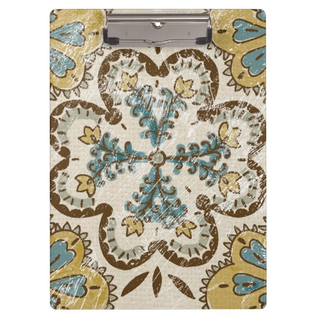 Porte-bloc Carré Non-Embelli II de batik (Devant)