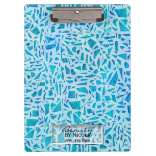 Porte-bloc Carreau de verre mosaïque turquoise bleu moderne c