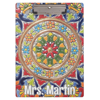 Porte-bloc Carrelage espagnol vintage personnalisable