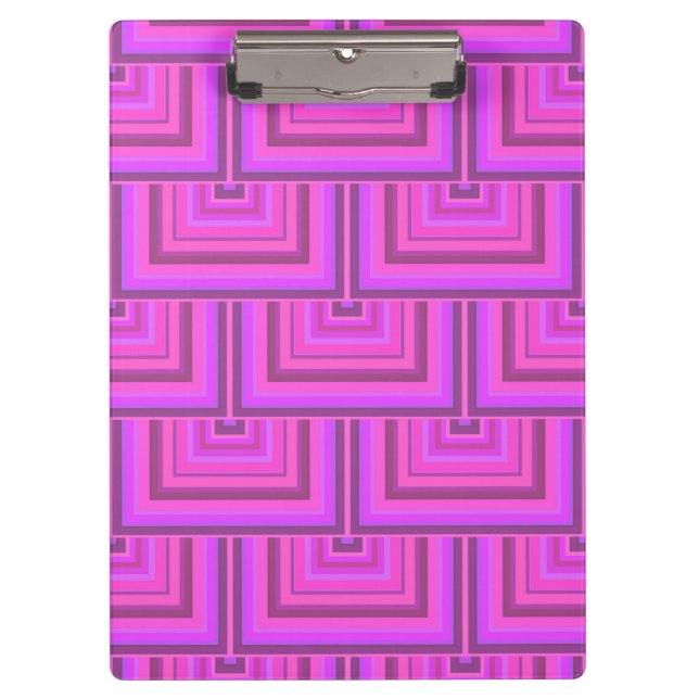 Porte-bloc Carrés à rayures roses motif (Devant)