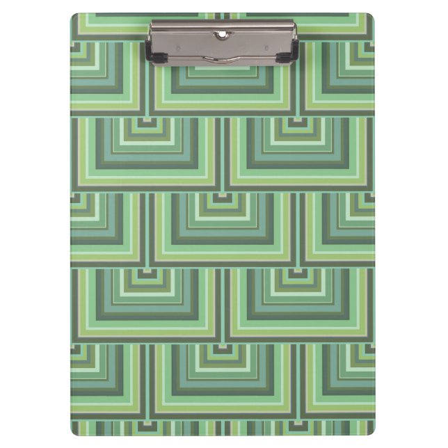 Porte-bloc Carrés écailles vert olive motif (Devant)