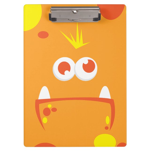 Porte-bloc Carte à clips face Monster orange (Devant)