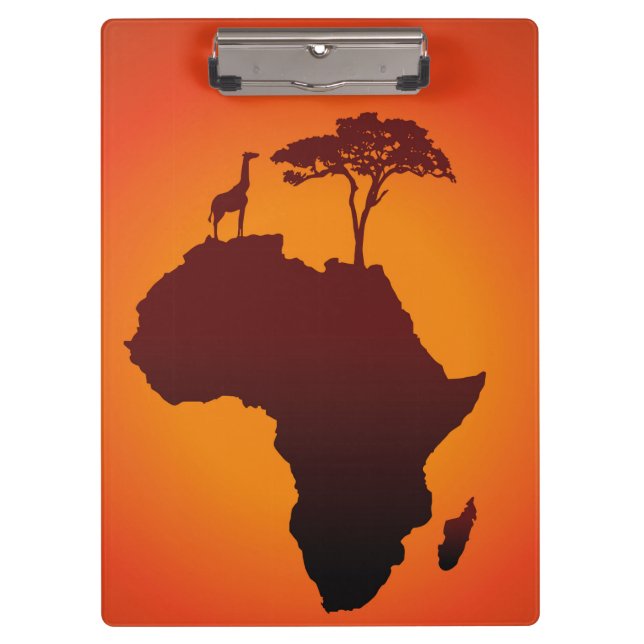 Porte-bloc Carte africaine de safari - porte - bloc (Devant)