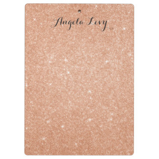 Porte-bloc Carte Clip personnalisée rose Gold Parties scintil