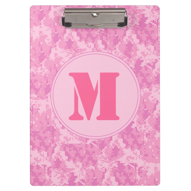Porte-bloc Carte clipart initiale Camo Camoufla Monogram ACU  (Devant)