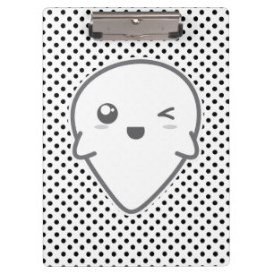 Porte-bloc Carte clipart pour fantôme Kawaii Winking