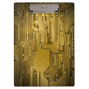Porte-bloc Carte Cool Gold Circuit Board High Tech Photo