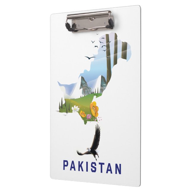 Porte-bloc Carte d'affiche de voyage Pakistan (Gauche)