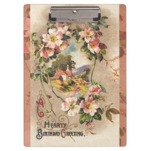 Porte-bloc Carte d'anniversaire vintage