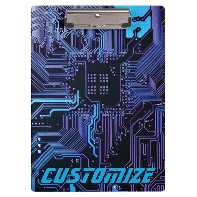 Porte-bloc Carte de circuit électronique bleu PCB personnalis (Devant)