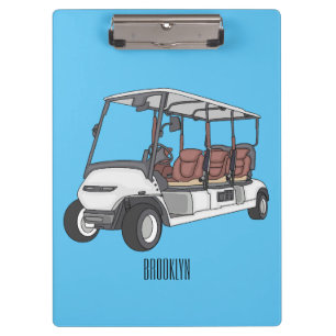 Porte-bloc Carte de golf / dessin animé en voiturette de golf