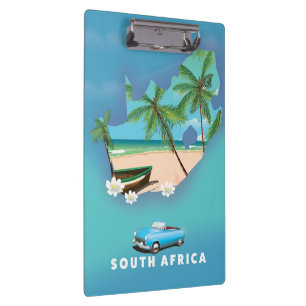 Porte-bloc Carte de l'Afrique du Sud Illustration affiche voy