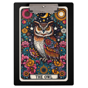 Porte-bloc Carte de tarot du hibou – Sagesse mystique