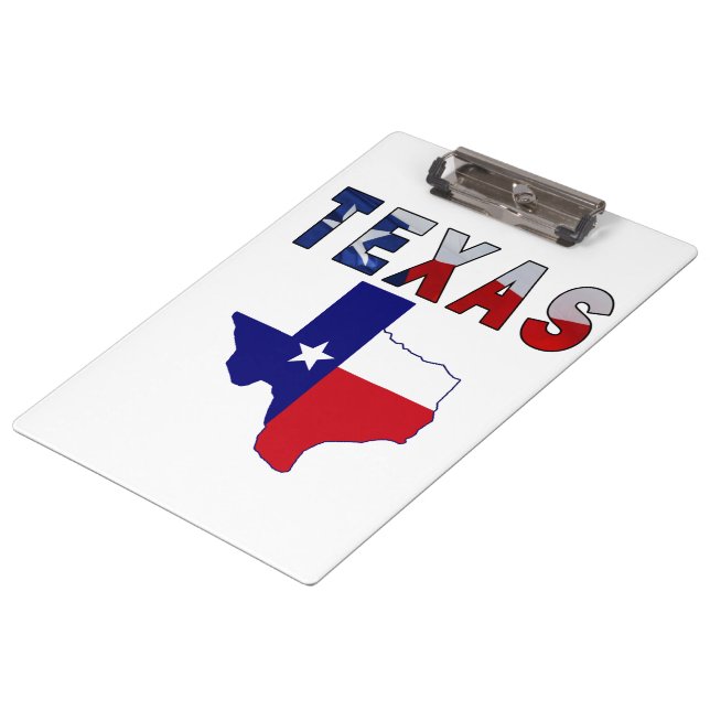 Porte-bloc Carte des drapeaux avec le Texas (Incliné)