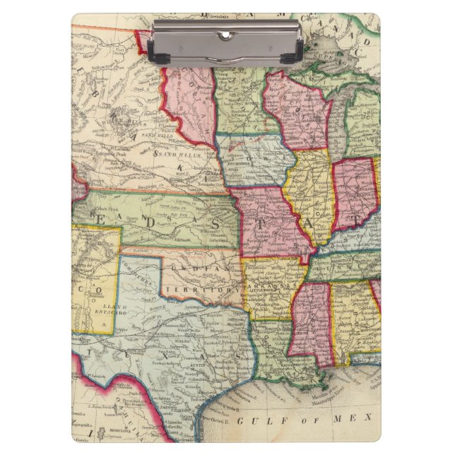 Porte-bloc Carte des Etats-Unis, et des territoires (Devant)