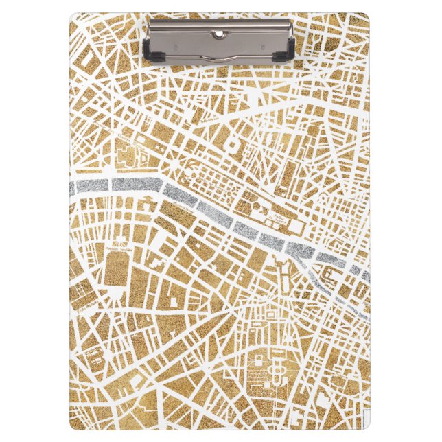 Porte-bloc Carte dorée de ville de Paris (Devant)