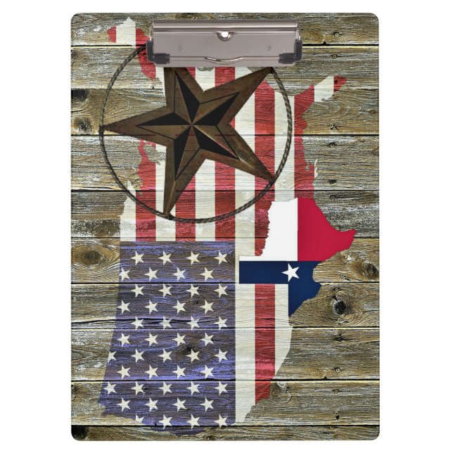 Porte-bloc Carte du drapeau de l'État de Texas Lone Star (Devant)